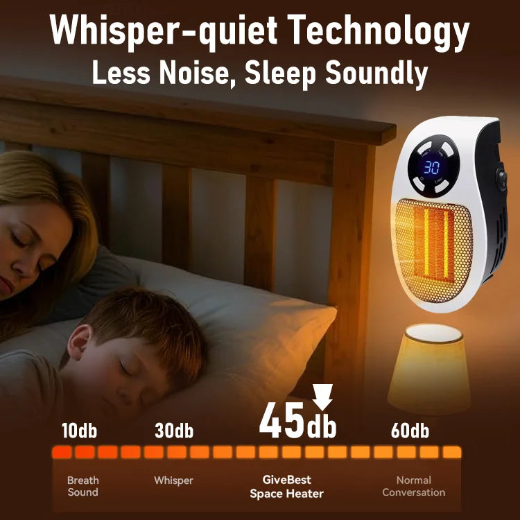 Vekego™ CozyCore Programmable Space Heater with LED Display, ETL Listed