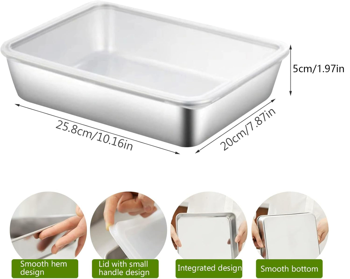 FreshMate Stainless Steel Food Box (With Lid)