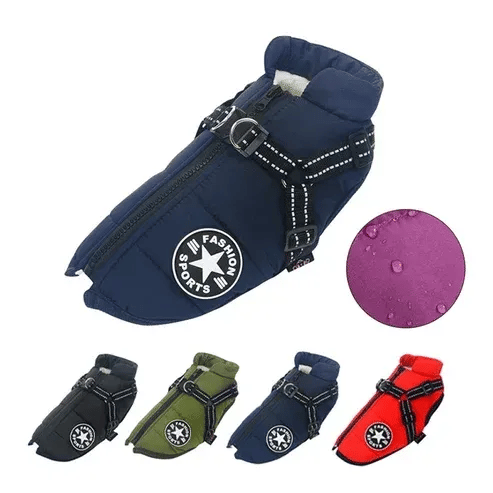 🐾 PawSnooze - Waterproof Dog Jacket with Built-in Harness ❄️