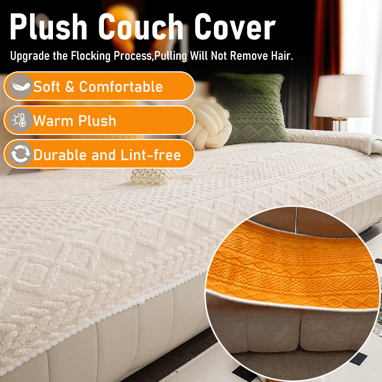 🛋️ Vekego™ - Jacquard Plush Sofa Cover