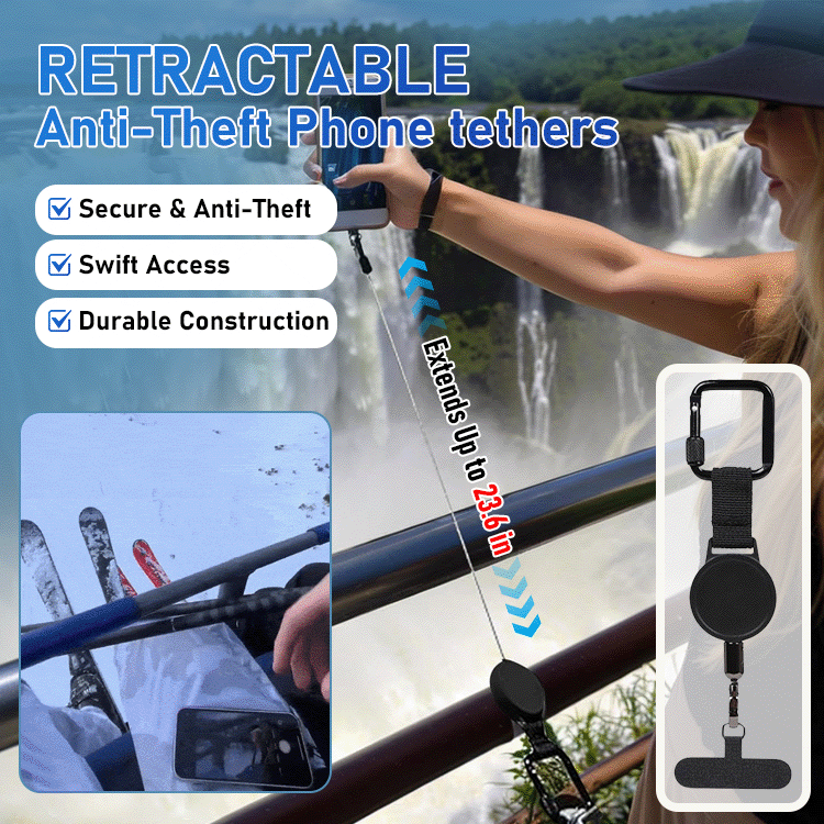 Vekego™ SecurePull Retractable Phone Tether