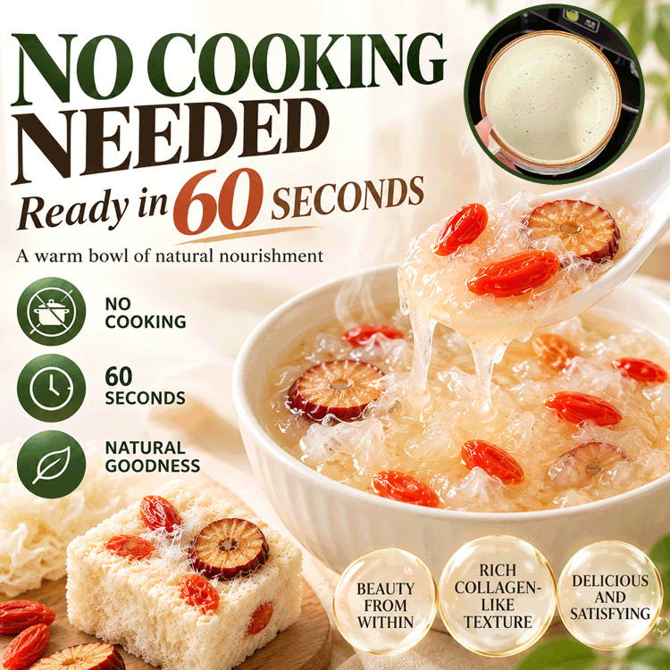 60-Second Snow Mushroom Beauty Dessert with Goji & Jujube