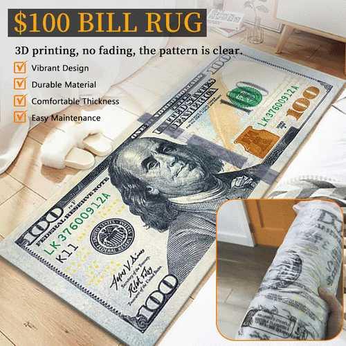 MoneyMood - $100 Bill Rug (20" × 47")
