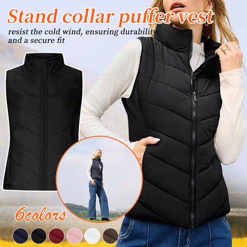 BreezeWear - Stand Collar Puffer Vest