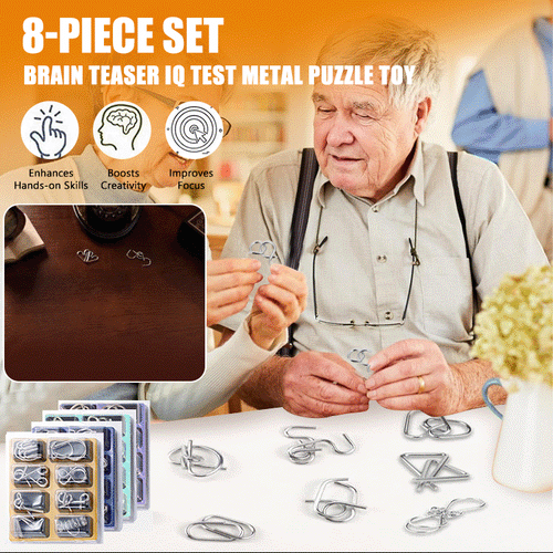 BrainForge 8-in-1 Metal Puzzle Set