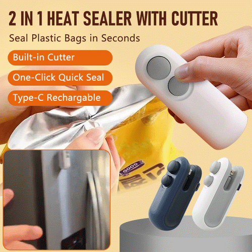 ZipNSeal 2-in-1 Mini Bag Sealer & Cutter
