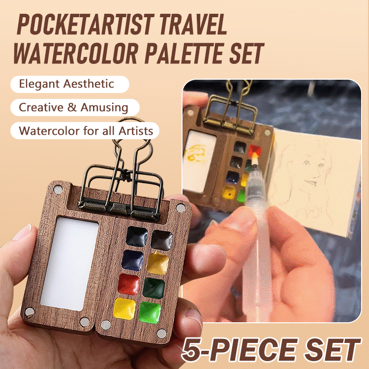 Pause & Paint - Mini Watercolor Travel Kit