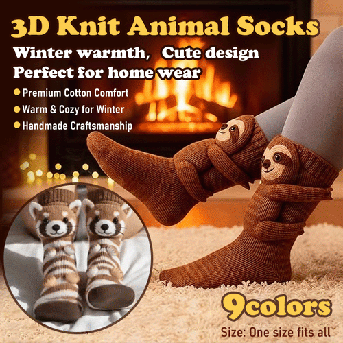 Cute Animal Knit Socks – Cloud-Soft Warmth That Makes Every Winter Moment Cozier