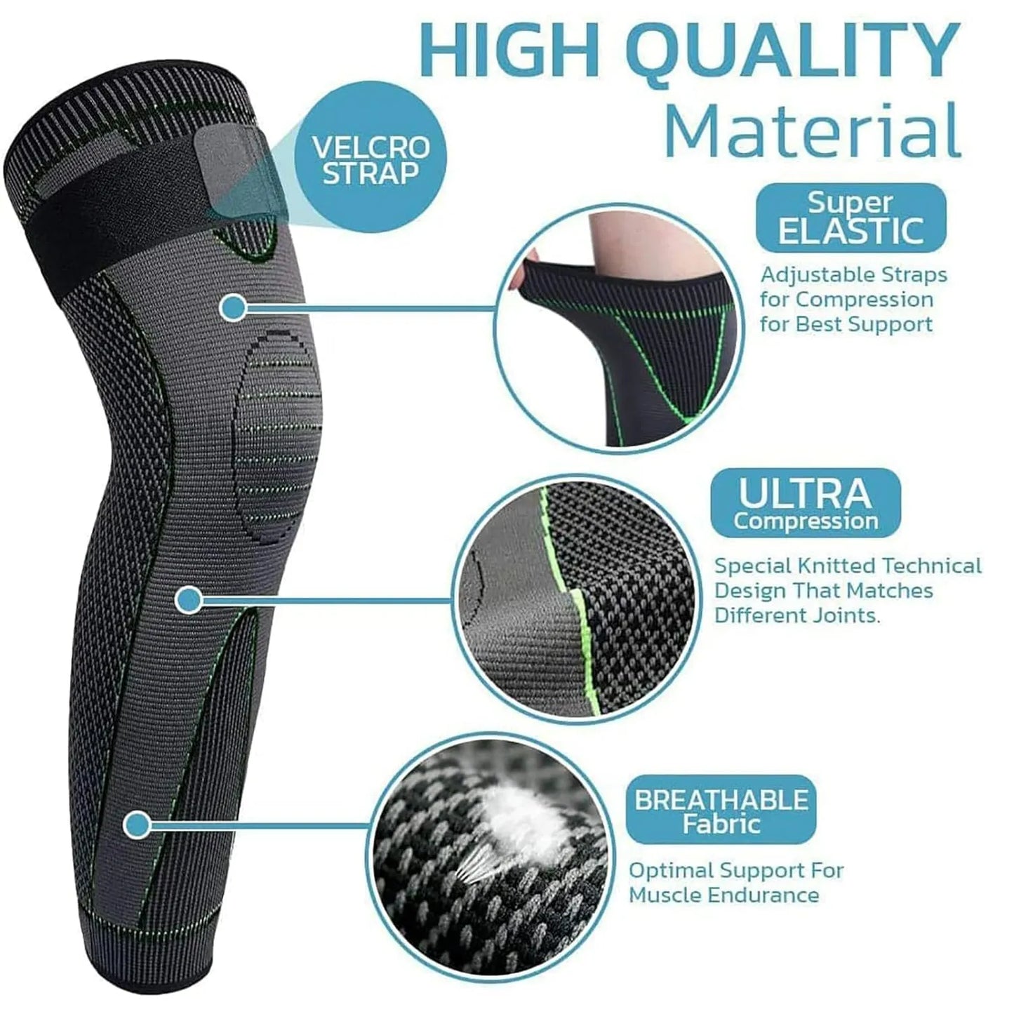 ThermaMoxa Self-Heating Mugwort Knee Wraps – Set of 2 (1 Pair)