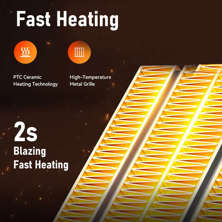 Vekego™ CozyCore Programmable Space Heater with LED Display, ETL Listed