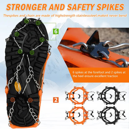 ProGrade 8-Tooth Ice Cleats for Shoes & Boots