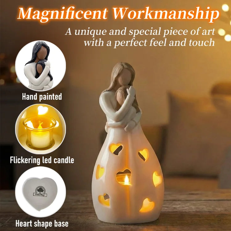 Eternal Hug™ Mother & Daughter LED Candle Holder