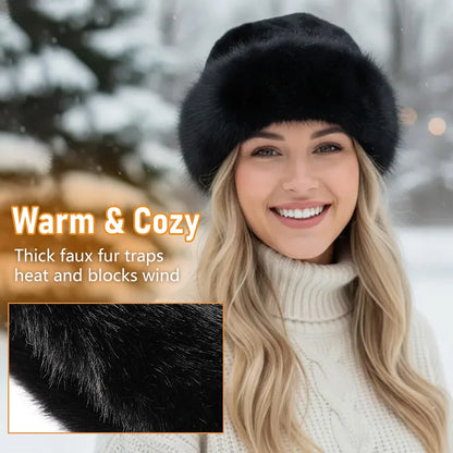 ❄️ Faux Mink Fur Mongolian Hat