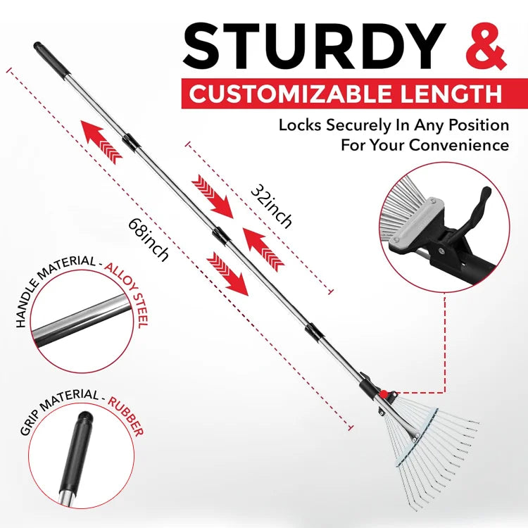 FlexiRake Adjustable Lawn Rake