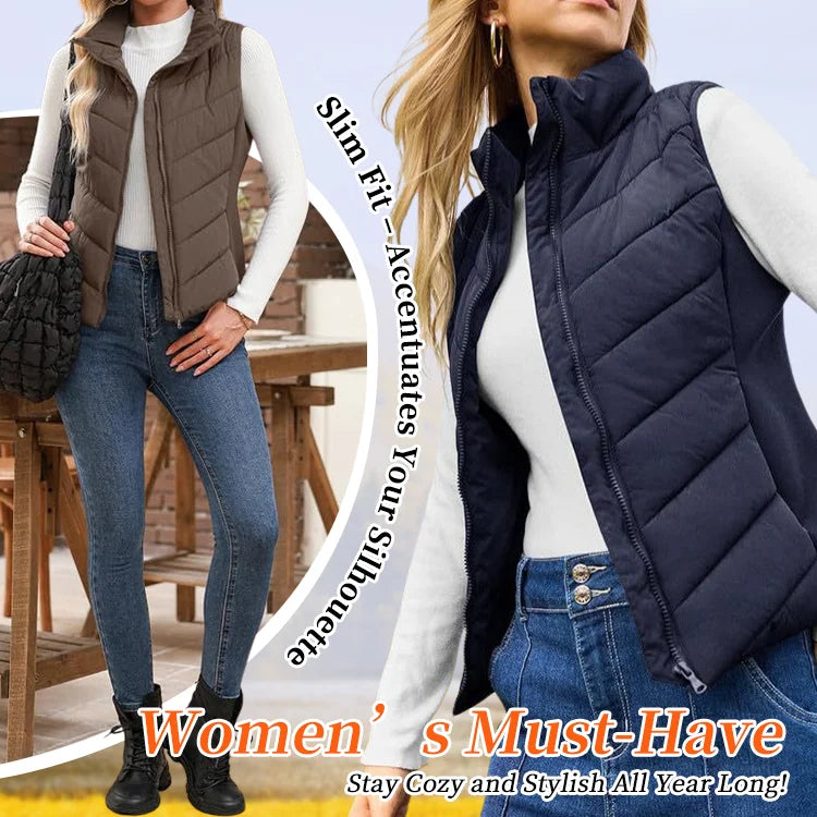 BreezeWear - Stand Collar Puffer Vest