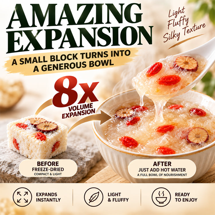 60-Second Snow Mushroom Beauty Dessert with Goji & Jujube
