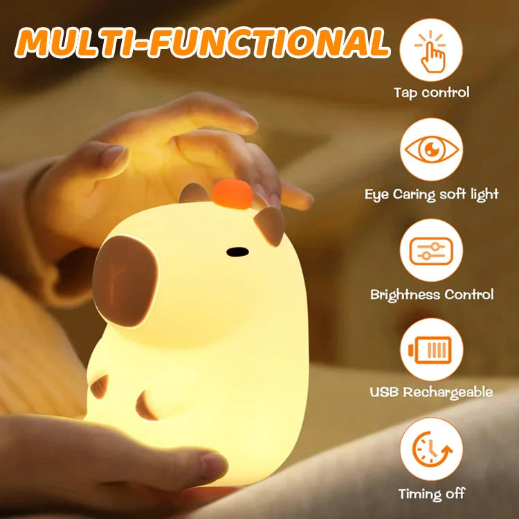 CapyGlow - Silicone Capybara Night Light