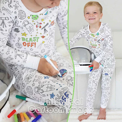 KidCanvas™ Color-In Pajamas for Kids – Creative DIY Sleepwear