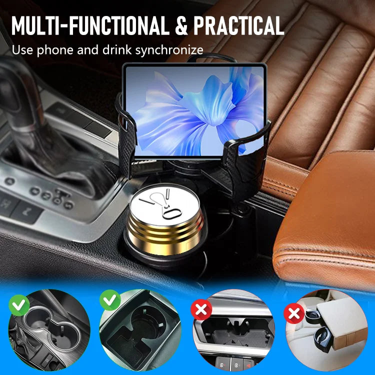 DriveMate 2-in-1 Rotating Car Cup Holder