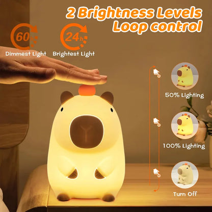 CapyGlow - Silicone Capybara Night Light