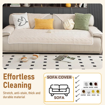 🛋️ Vekego™ - Jacquard Plush Sofa Cover