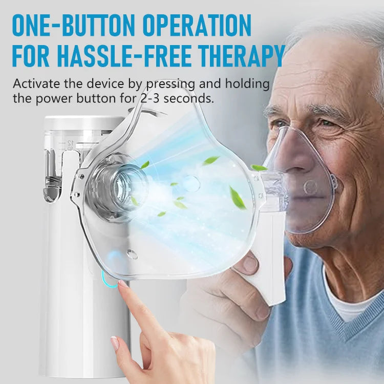 Rechargeable Portable Mesh Nebulizer – Quiet Handheld Mist Device