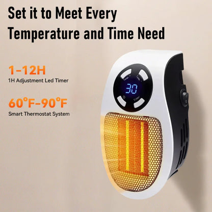 Vekego™ CozyCore Programmable Space Heater with LED Display, ETL Listed