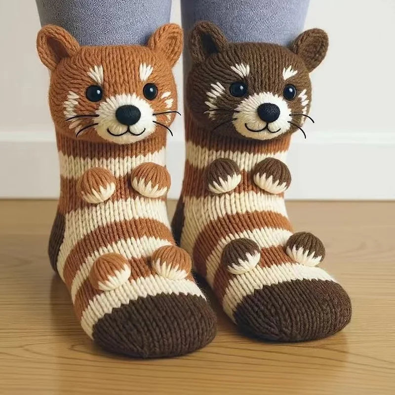 Cute Animal Knit Socks – Cloud-Soft Warmth That Makes Every Winter Moment Cozier