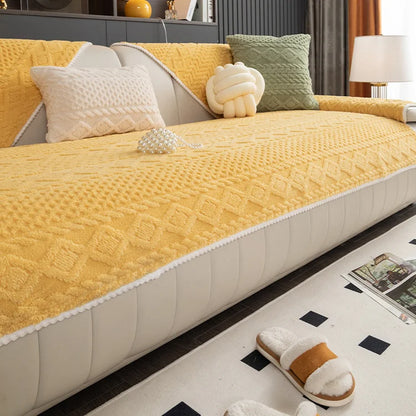 🛋️ Vekego™ - Jacquard Plush Sofa Cover