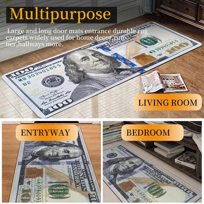 MoneyMood - $100 Bill Rug (20" × 47")