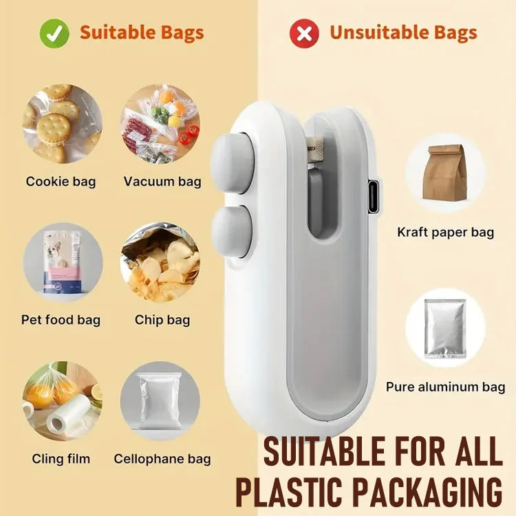 ZipNSeal 2-in-1 Mini Bag Sealer & Cutter