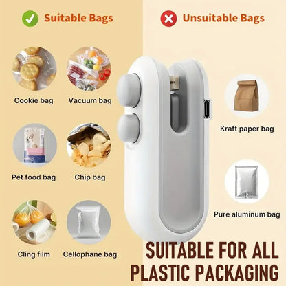 ZipNSeal 2-in-1 Mini Bag Sealer & Cutter