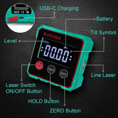 MagnaTilt - Digital Angle Finder with Laser Precision
