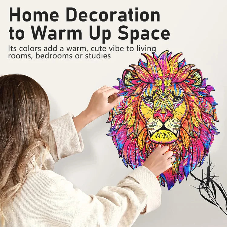 🐺🦁 Vekego™ Irregular Wooden Animal Puzzle