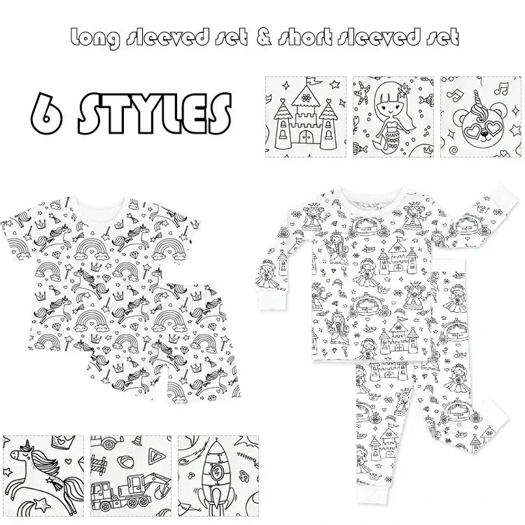 KidCanvas™ Color-In Pajamas for Kids – Creative DIY Sleepwear