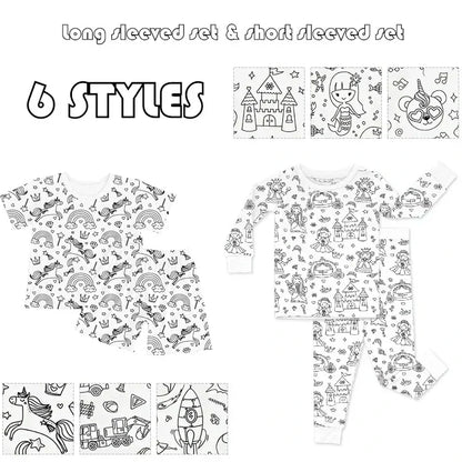 KidCanvas™ Color-In Pajamas for Kids – Creative DIY Sleepwear