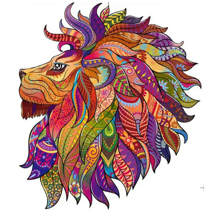 🐺🦁 Vekego™ Irregular Wooden Animal Puzzle