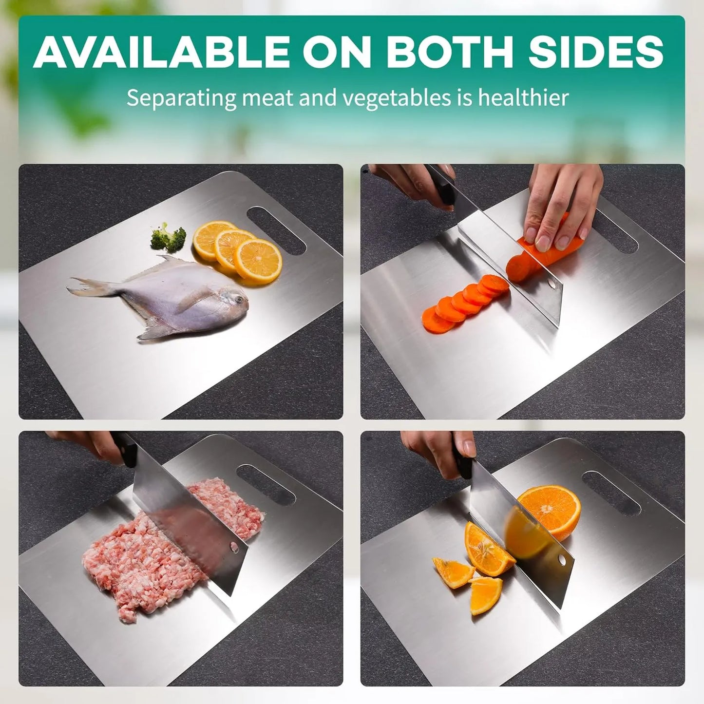 ChefSteel - 304 Stainless Steel Cutting Board