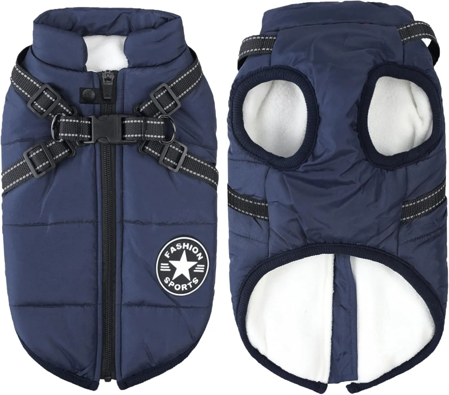 🐾 PawSnooze - Waterproof Dog Jacket with Built-in Harness ❄️