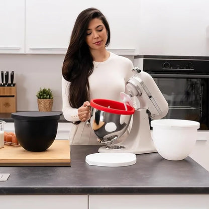 🥣 Mixium Silicone Bowl Liners with Lids (For 5 Qt KitchenAid Mixers)