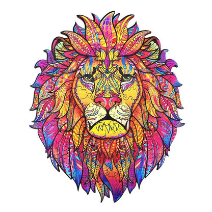 🐺🦁 Vekego™ Irregular Wooden Animal Puzzle