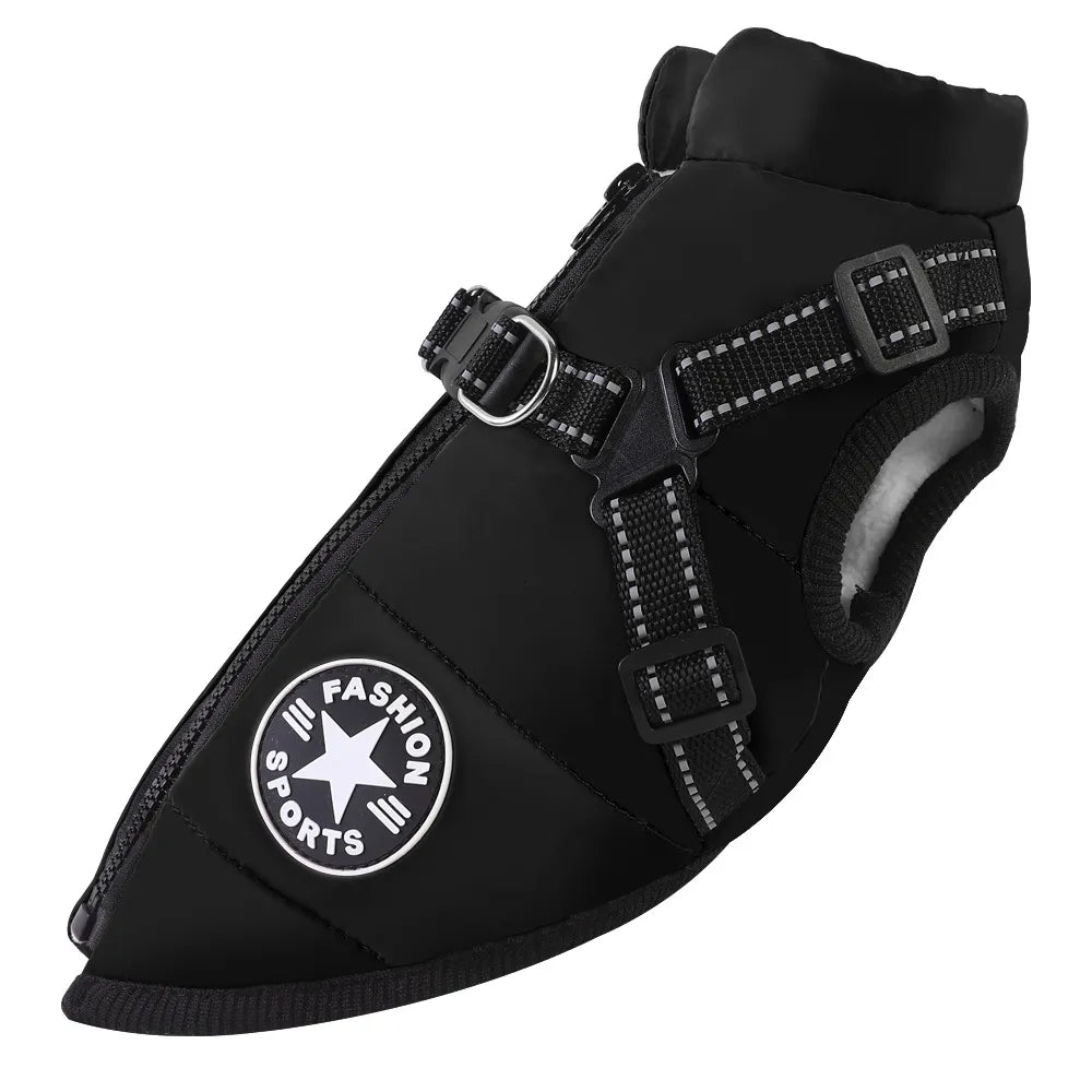 🐾 PawSnooze - Waterproof Dog Jacket with Built-in Harness ❄️