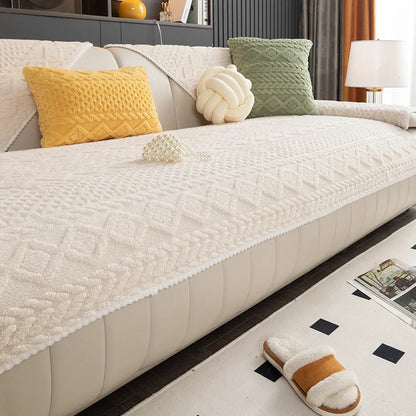 🛋️ Vekego™ - Jacquard Plush Sofa Cover