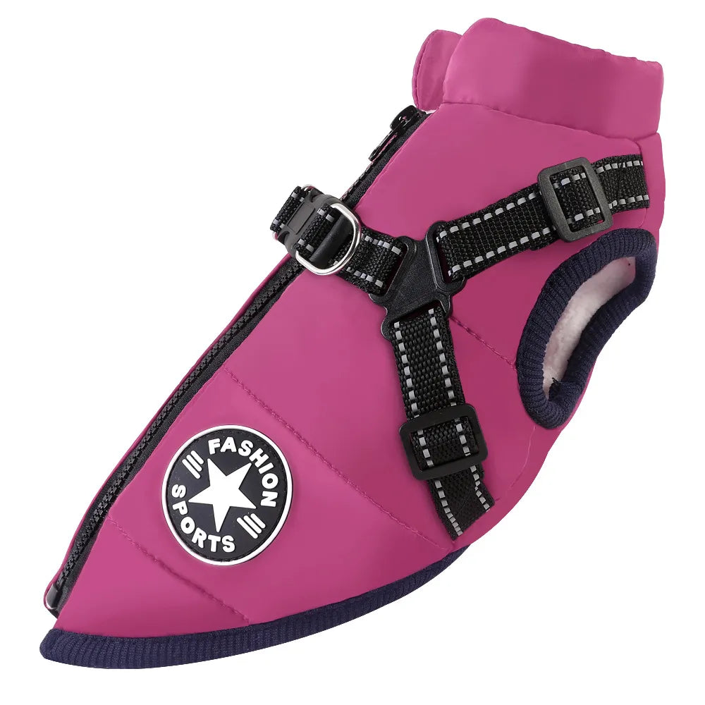 🐾 PawSnooze - Waterproof Dog Jacket with Built-in Harness ❄️